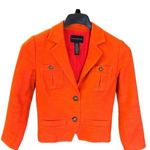 Banana Republic Womens (2) Orange Blazer Jacket Cotton Blend Lined. Retail: $162